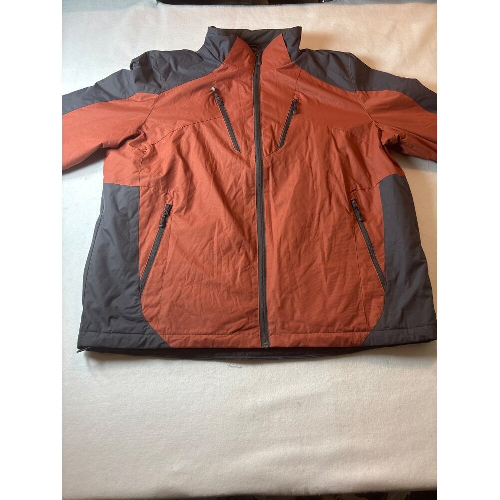 Zero exposure men outdoor  orange  & Gray Walking Jacket With Zipper Pockets xxl